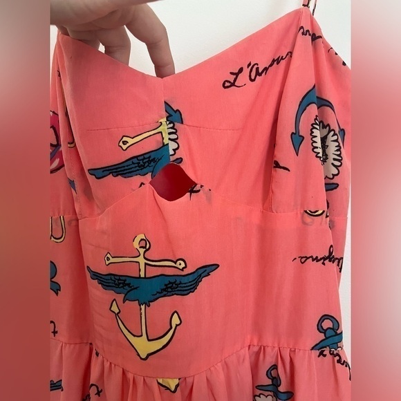 Nanette Lepore L'Amour Adventurer Retro Rock coral tattoo dress Y2K - Picture 6 of 12